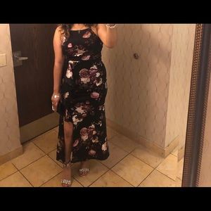 Sweet Storm Black Floral Dress